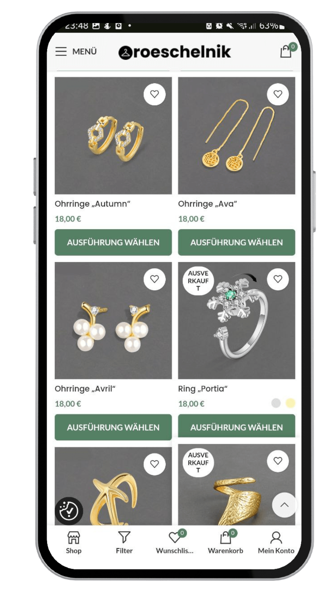 Web Design Online Shop Mobile