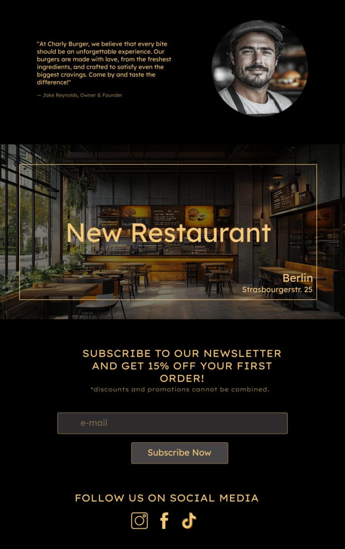 3. Website für Burger-Restaurants "Webdesign Restaurant für Burger №1" – Bild 2