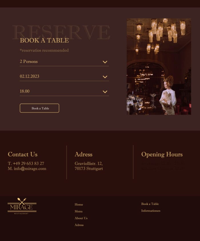 2. Website für Restaurants "Webdesign Premium Restaurant №1" – Bild 3