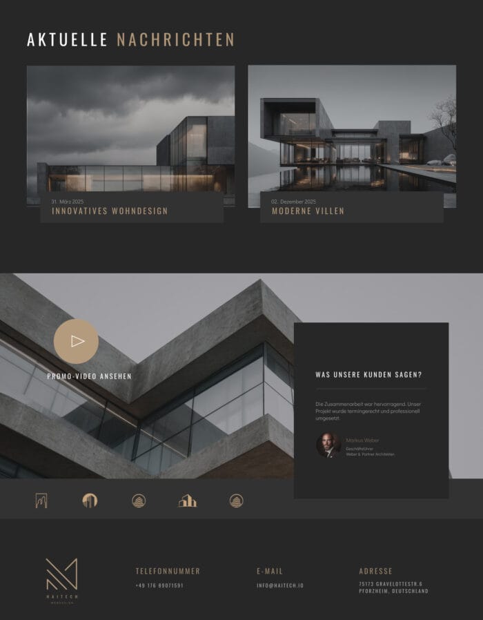 6. Website für Architekten „Webdesign Architektur 3“ – Bild 2