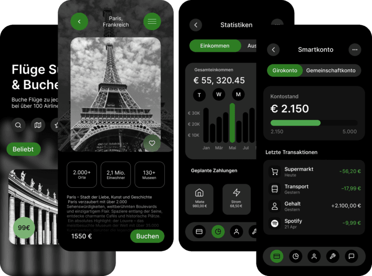 Mobile App Designs der Webagentur Haitech